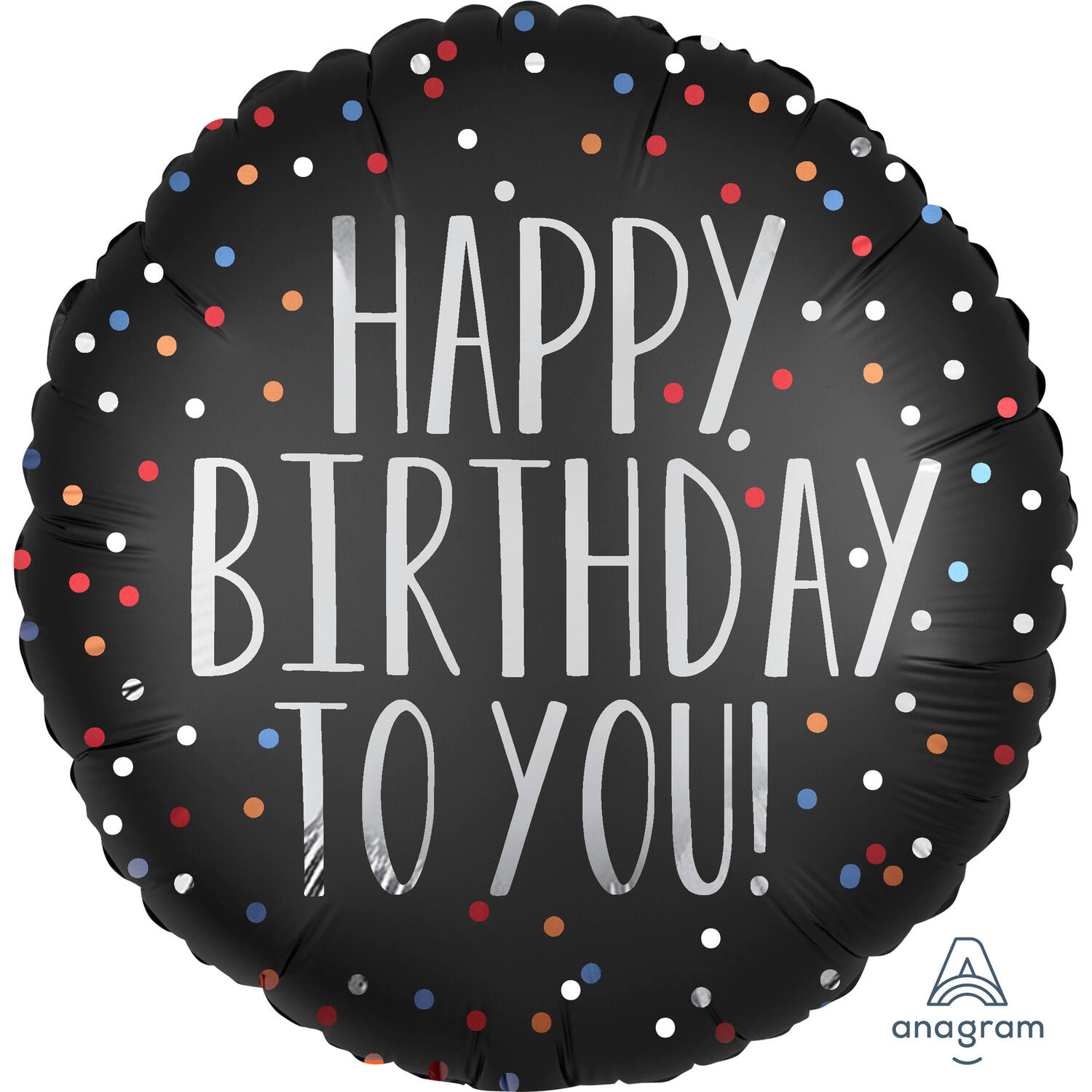 Foil Balloon - "HAPPY BIRTHDAY TO YOU!" - Black - 45 cm